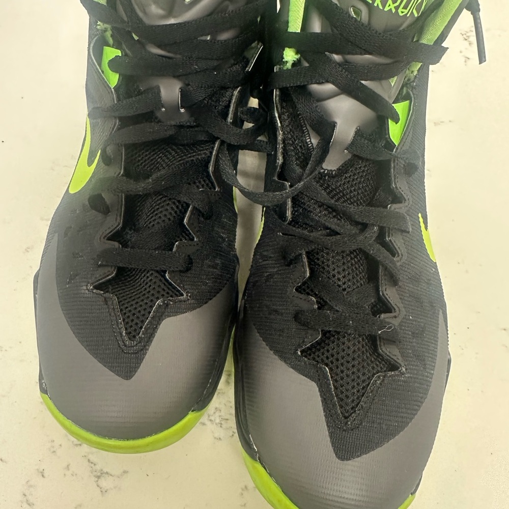 Nike Hyper Quickness Basketball Shoes Black/Flash Lime/Dark Gray